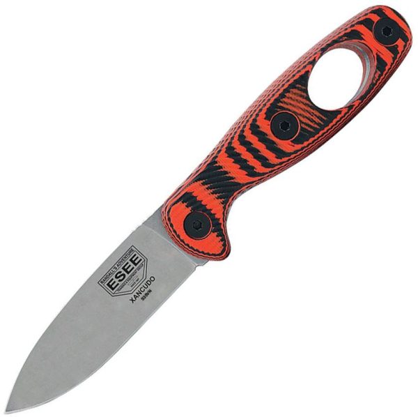 ESEE Xancudo Fixed Blade S35VN Stonewash Black Orange G10