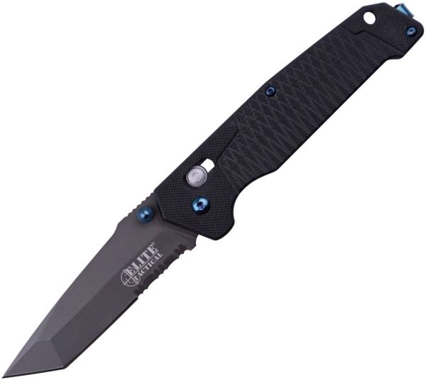 Elite Tactical Rapid Lock Tanto Black Serrated