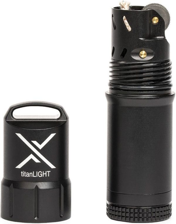 Exotac titanLIGHT Refillable Lighter - Black Aluminum