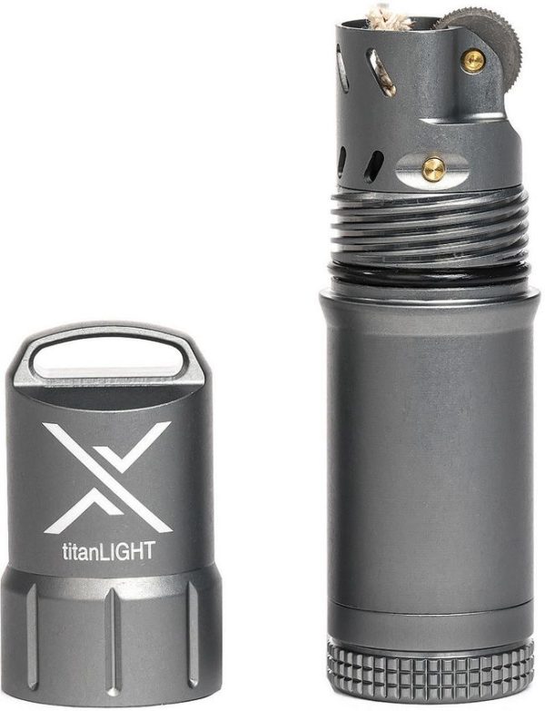 ET5500GUN.jpg Exotac titanLIGHT Refillable Lighter Gray EDC Waterproof