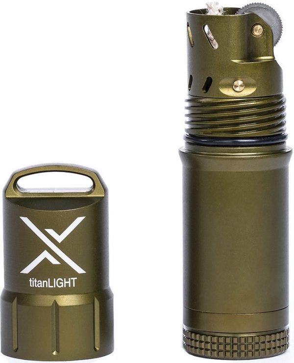 Exotac titanLIGHT Refillable Lighter - OD Green Aluminum