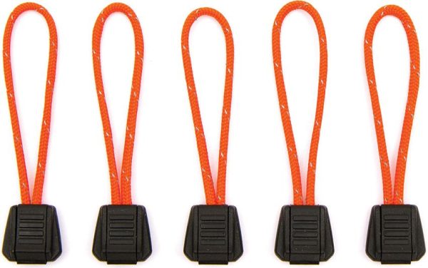 Exotac Tinderzip Zipper Pull Set - Orange FireCord