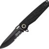 Elite Tactical Tactical Linerlock Black Serrated