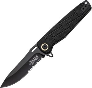 Elite Tactical Tactical Linerlock Black Serrated
