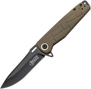 Elite Tactical Tactical Linerlock Tan Nylon EDC Knife