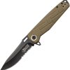 Elite Tactical Tactical Linerlock Serrated Tan Knife