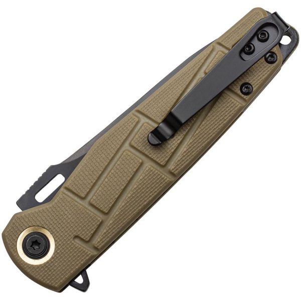 Elite Tactical Tactical Linerlock Serrated Tan Knife