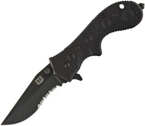ETEK1603.jpg ETE Wortac Linerlock A/O - Titanium D2 Black G10