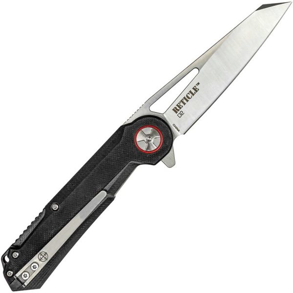 Elite Tactical Linerlock D2 Tool Steel Red Hardware