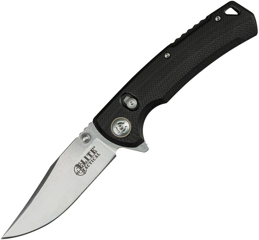 Elite Tactical Chaser Folding Knife 3.5" D2 Blade Black G10