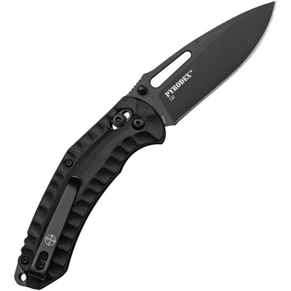 Elite Tactical Pyrodex Rapid Lock Black G10 Folding Knife