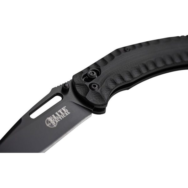 Elite Tactical Pyrodex Rapid Lock Black G10 Folding Knife