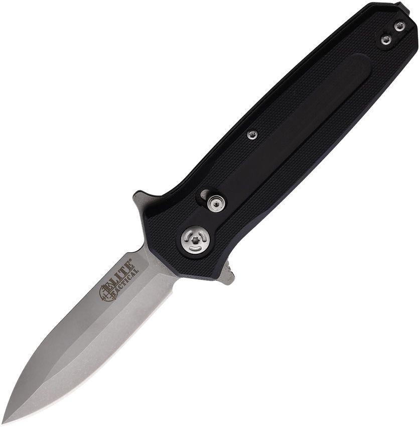 Elite Tactical Incognito Rapid Lock Folding Knife 3.25" D2 Black G10
