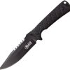 Elite Tactical Tactical Bowie Fixed Blade - Black Stainless