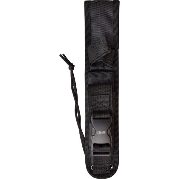 Elite Tactical Tactical Bowie Fixed Blade - Black Stainless