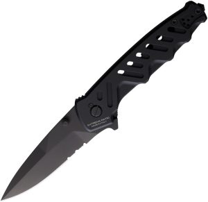 Extrema Ratio Caimano Nero Folding Knife Black Spear Point Serrated