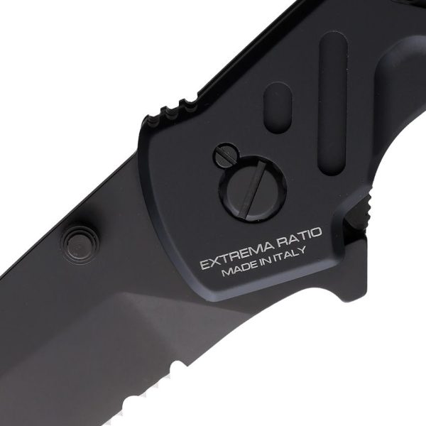 Extrema Ratio Caimano Nero Folding Knife Black Spear Point Serrated