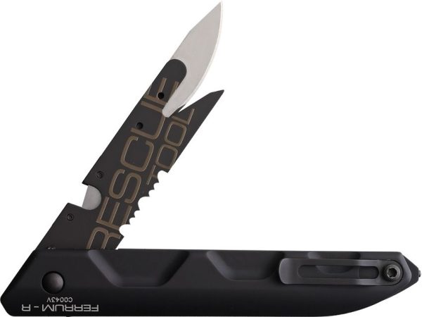 Extrema Ratio Ferrum Rescue Linerlock Black Folding Knife N690