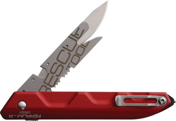 Extrema Ratio Ferrum Rescue Red Folding Knife N690 Stainless
