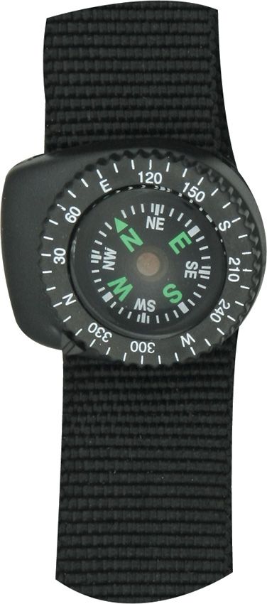 Explorer Watchband Compass - Black Nylon Velcro Closure
