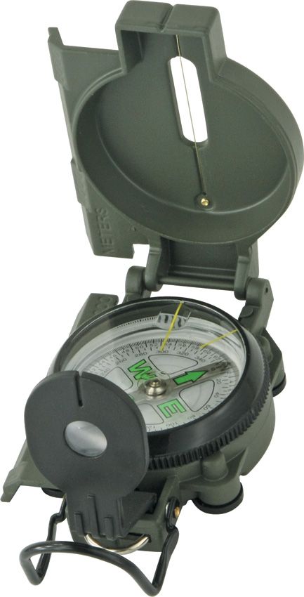 Explorer Compass OD Green Liquid-Filled Metal Locking Lid