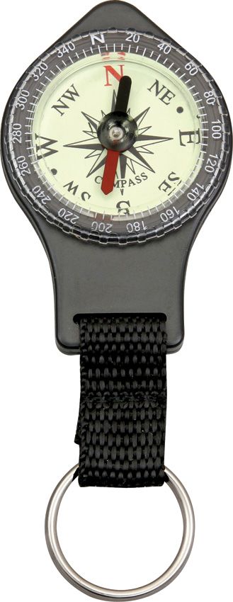 Explorer Keyring Compass - 1 5/inch Antique Ivory Face