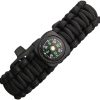 EXP61.jpg Explorer Paracord Bracelet With Compass - Black