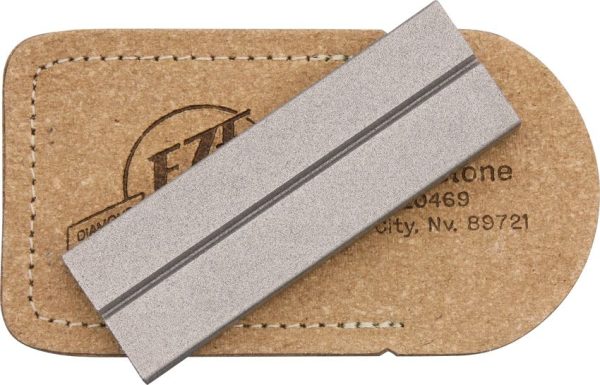 Eze-Lap Pocket Diamond Sharpener - Fine Grit Leather Pouch