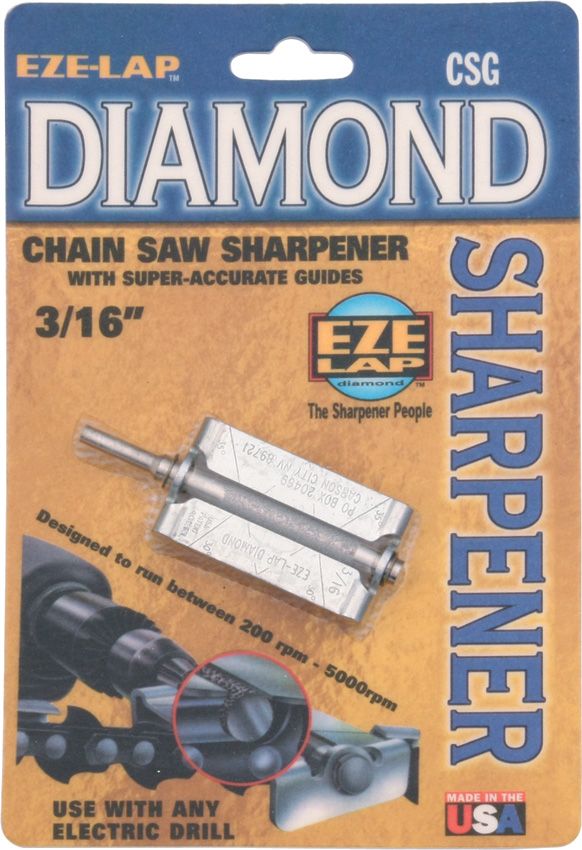 Eze-Lap Diamond Chainsaw Sharpener 3/16 inch