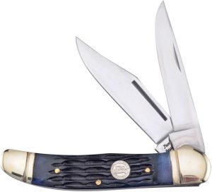 Frost Cutlery Folding Hunter Blue Jigged Bone