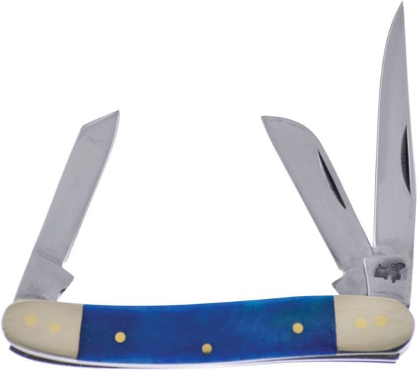 Frost Cutlery Range Rider Cancun Blue Bone Folding Knife