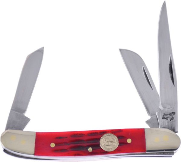 Frost Cutlery Range Rider Red Jigged Bone Folding Knife