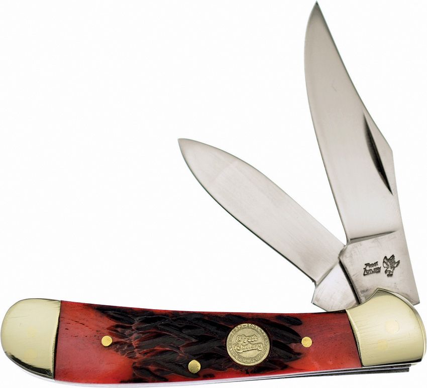 Frost Cutlery Copperhead Red Pick Bone Folding Knife 3.25"
