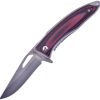 Frost Cutlery Aristocrat Linerlock A/O - Black Red Wood