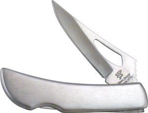 Frost Cutlery Silver Hawk Lockback - Satin Blade