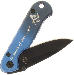 Frost Cutlery Masonic Bandit Linerlock - Blue Handle