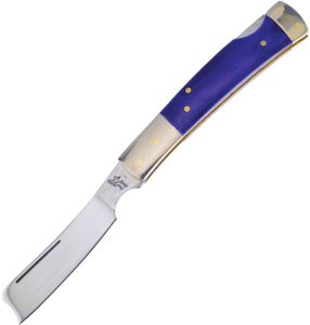 Frost Cutlery Razor Lockback - Blue Bone Handle