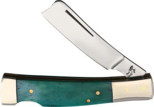 Frost Cutlery Razor Lockback - Green Bone Handle