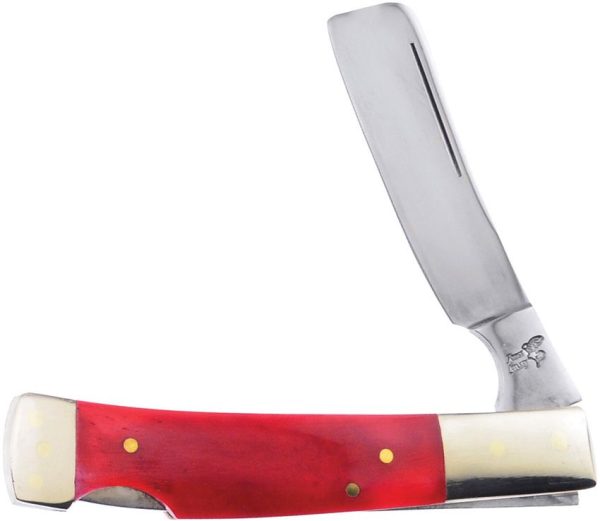 Frost Cutlery Razor Lockback - Red Smooth Bone