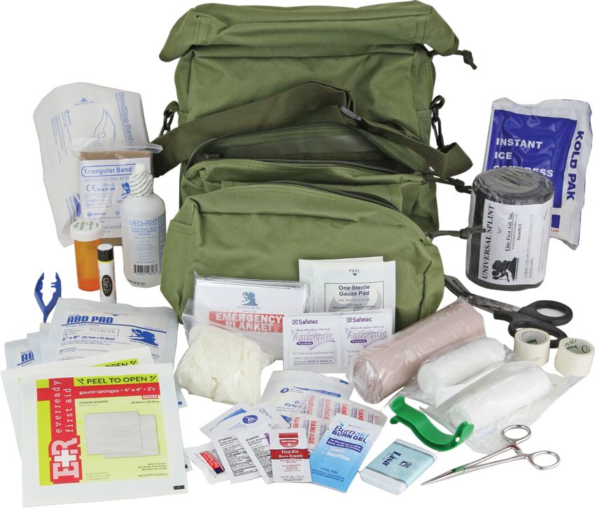 Elite First Aid M-3 Medic Bag 125-Item First Aid Kit