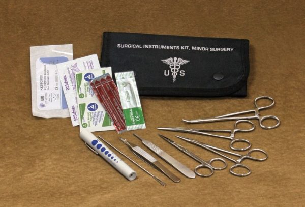 Elite First Aid Field Surgical Kit Black Pouch