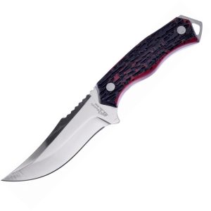 FBKH017STR.jpg Frost Cutlery Black Hills Skinner - Red Delrin Handle