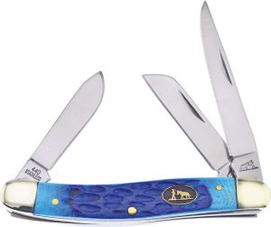 Frost Cutlery Stockman Blue Bone Folding Knife - Triad Blade