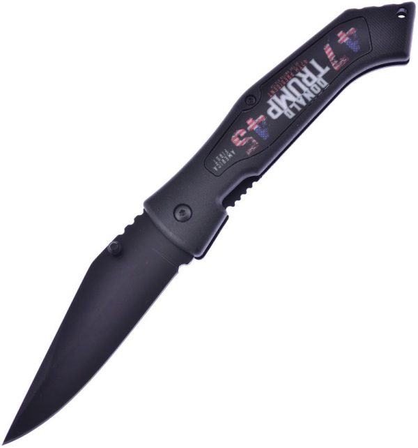 Frost Cutlery Trump Linerlock Black ABS - 4 inch Blade