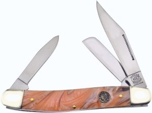 Frost Cutlery Large Stockman Gold Resin - 3 Blade