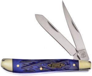 Frost Cutlery Crowing Rooster Trapper Blue Bone