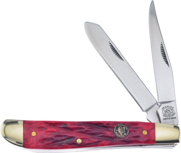 Frost Cutlery Crowing Rooster Trapper Red Pick Bone