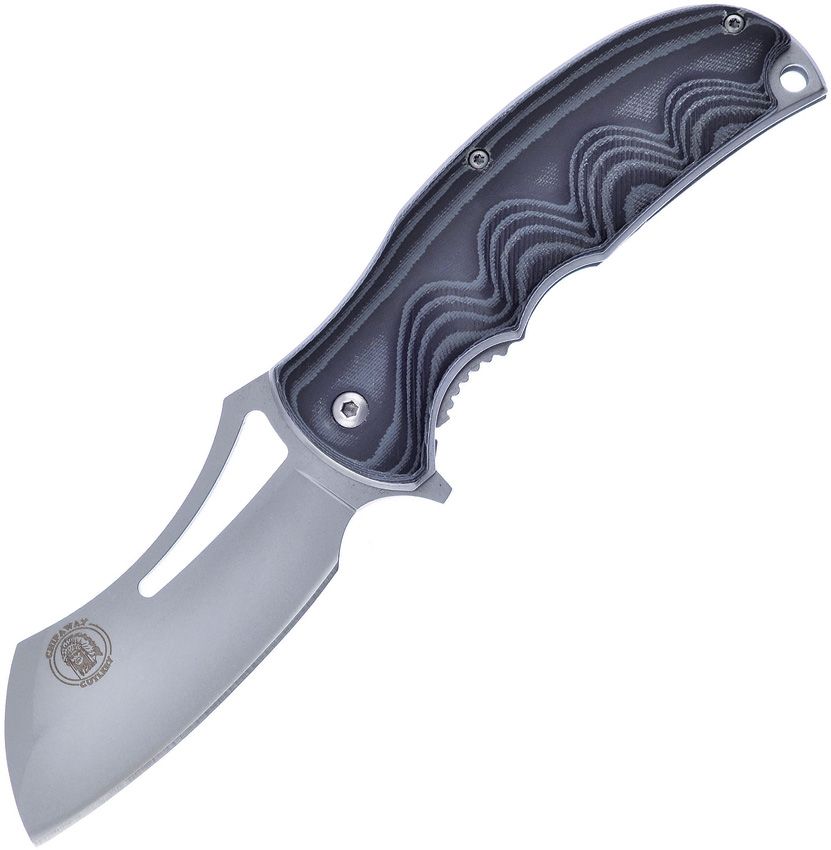 Frost Cutlery Chipaway Linerlock Assisted Opening Folding Knife 3.5" Satin Stainless Black Micarta
