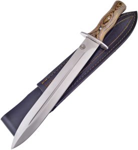 FCW1012BW.jpg Frost Cutlery Chipaway Hunter 11" Fixed Blade Knife Brown Pakkawood