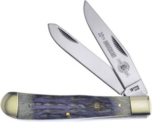 Frost Cutlery Trapper 20th Anniversary Gray Bone